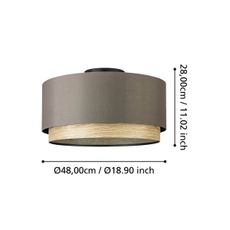 Eglo 390117 - Stropné svietidlo MARCHENA 1xE27/40W/230V hnedá