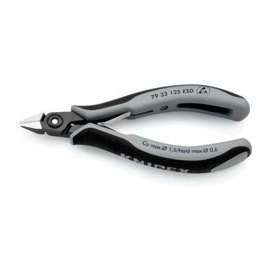 Presné bočné frézy na elektroniku 125 mm KNIPEX 79 32 125 ESD - leštená hlava, viaczložkové puzdrá