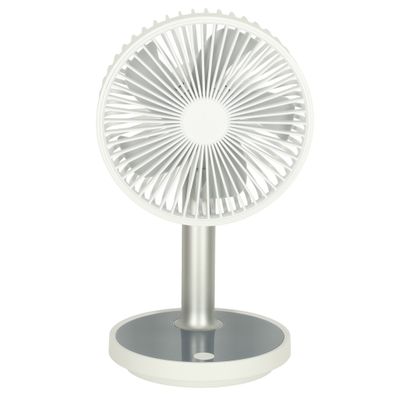 Stojanový ventilátor na nohe biely