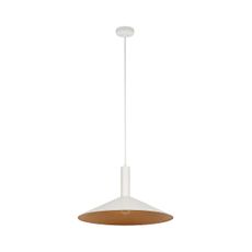 Luster na lanku CAPRI 1xE27/15W/230V pr. 50 cm biela/medená