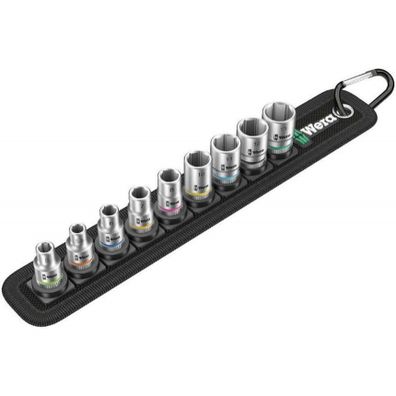 Wera 003883 Nástrčné hlavice Zyklop 1/4" Belt A 4 (sada 9 kusov)