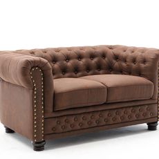 Dizajnová dvojsedačka Chesterfield II 150 cm antik hnedá