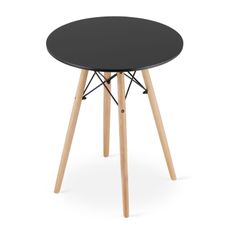 Jedálenský stôl TODI 60 cm - buk/čierna