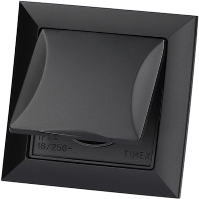 Jedna zásuvka IP44 POLA black 33209