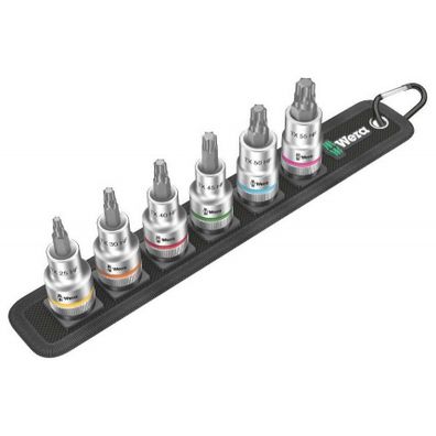 Wera 003997 Zyklop 1/2" T25 ÷ T55 Belt C 3 TORX® HF bitové hlavice s funkciou držania (sada 6 kusov)