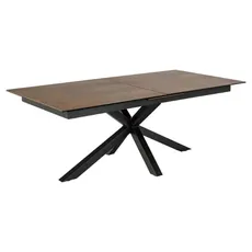 Actona Rozkládací jídelní stůl Irwine 200/240 cm hnědá keramika/černý