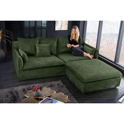 Taburetka Heaven 100cm tmavozelený zamat