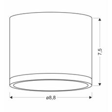 LED Stropné svietidlo TUBA LED/9W/230V