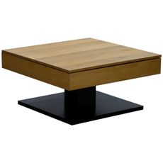 Boxxx KONFERENČNÝ STOLÍK, farba duba, čierna, drevo, kompozitné drevo, 75/75/38 cm
