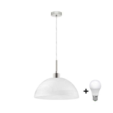 LED Luster na lanku 1xE27/60W/230V biela