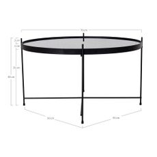 Čierny okrúhly konferenčný stolík ø 70 cm Venezia - House Nordic