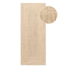 Obojstranný/ručne tkaný jutový behúň vo svetloprírodnej farbe 80x200 cm Sharmila Natural White – Hanse Home