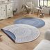 NORTHRUGS - Hanse Home koberce Kusový koberec Twin-Wendeteppiche 103104 creme blau – na von aj na doma - 200x200 (priemer) kruh cm