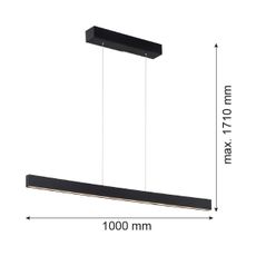 Argon 8303 - LED Luster na lanku BALANS LED/35W/230V 3000K čierna