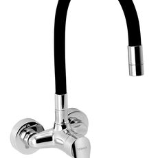 Novaservis Titania Iris New - Drezová batéria s flexibilným ramenom, rozstup 100 mm, čierna/chróm 94484,0C