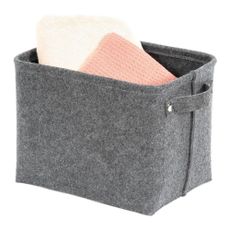 Sivý plstený úložný košík Compactor Felt Basket, 29 x 24 cm