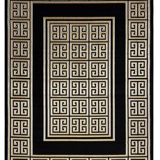 Dywany Łuszczów Kusový koberec Gloss 6776 86 greek black/gold - 180x270 cm