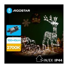 Aigostar-LED Vonkajšia dekorácia LED/3,6W/31/230V 2700K 90/45cm IP44 sob so sánkami