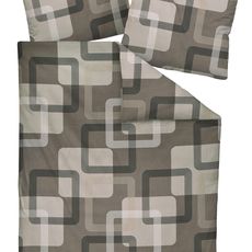 Janine POSTEĽNÁ BIELIZEŇ, makosatén, hnedá, sivá, čierna, biela, béžová, 140/200 cm