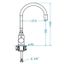 ALVEUS 1144429-Drezová batéria s flexibilným ramienkom MINTAS 34 cm oceľ/béžová