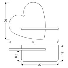 LED Detské nástenné svietidlo s poličkou HEART LED/5W/230V ružová/drevo