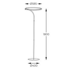 Zuma Line E82907-31 - LED Stojacia lampa CORIT LED/24W/230V čierna