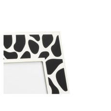 Čierno-biely kovový stojací/na stenu rámček 16,5x22 cm Leopard – Zilverstad
