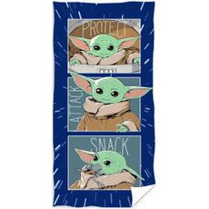 Bavlnená plážová osuška Star Wars - Baby Yoda - motív Snack Time - 100% bavlna - 70 x 140 cm