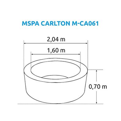 MSPA Mobilná vírivka MSPA Carlton 2200 W 6P (930 l)