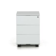 Kovový mobilný kontajner METAL, 3 zásuvky, sivý