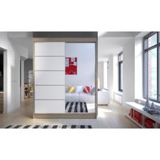 Šatníková skriňa CAMINO III šírka 150 cm - dub sonoma/biela