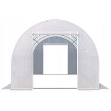 LONGWELL INDUSTRIAL LTD Fóliovník, skleníkový záhradný tunel 3x2x2 m, 2 vchody, kovový rám, biela fólia
