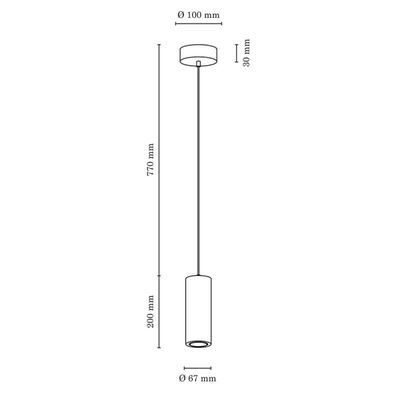 Spot-Light 1551174 - LED Luster na lanku PIPE 1xGU10/5W/230V matný dub