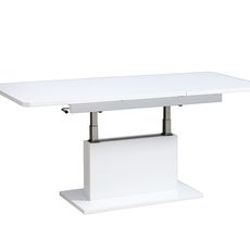 Rozkladací konferenčný / jedálenský stôl Opti 2v1 126-168x70 - biely
