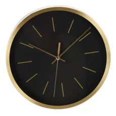 DekorStyle Nástěnné hodiny GOLACK 25 cm černé/zlaté
