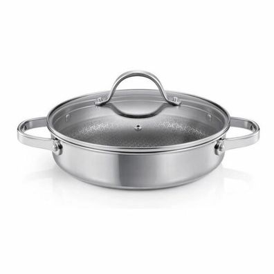 Panvica hlboká SteelCRAFT s pokrievkou ø 24 cm, 2 úchyty, 24 cm