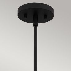 Quoizel QZ-ROYER-1P-MBK - Luster na tyči ROYER 1xE27/60W/230V pr. 30,2 cm