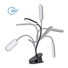 Aigostar - LED Stmievateľná nabíjacia stolná lampa s klipom LED/2,5W/5V čierna
