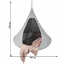 Závesné hojdacie kreslo, svetlosivá, KLORIN NEW BIG SIZE CACOON HAMMOCK