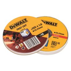 DT3507 Sada 10 ks rezných kotúčov 125x1,2x22,23 mm na nerez DeWALT