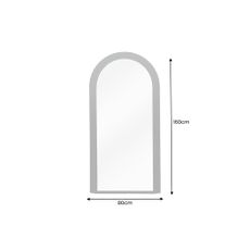 Nástenné zrkadlo Art Deco 160cm čierne