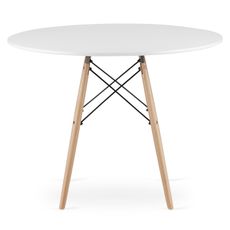 Jedálenský stôl TODI 100 cm - buk/biela