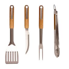 Riwall PRO RBBQ 4W SET 4-dielna prémiová nerezová sada grilovacieho náradia