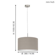 Eglo 31572 - Luster na lanku PASTERI 1xE27/60W/230V