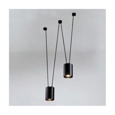Shilo 9021 - Luster na lanku VIWIN 2xGU10/15W/230V čierna