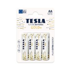 Tesla Batteries - 4 ks Alkalická batéria AA GOLD+ 1,5V 3200 mAh