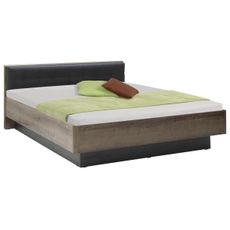 Carryhome POSTEĽ, 180/200 cm, čierna, farba duba