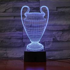 3Dmix 3DL-CLK020 – 3D LED nočná lampa - Pohár pre víťazov (Trofej) (Hodiny s budíkom)