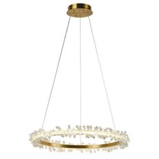 LED Stmievateľný luster na lanku LED/40W/230V 3000-6500K zlatá + diaľkové ovládanie