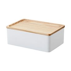 Biely úložný box s vekom 18.5x12.5x7 cm Rin – YAMAZAKI
